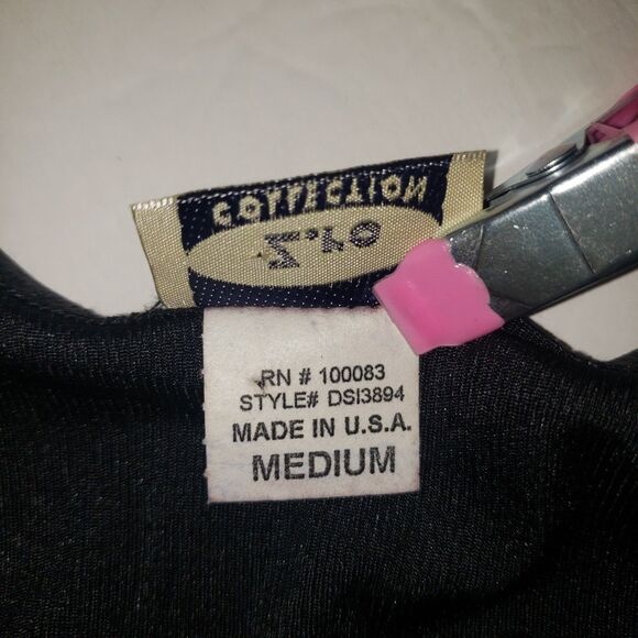 Vintage 80's 90's  Z.RO Black Leather Look Open Back Top Juniors Size Medium - Picture 4 of 8